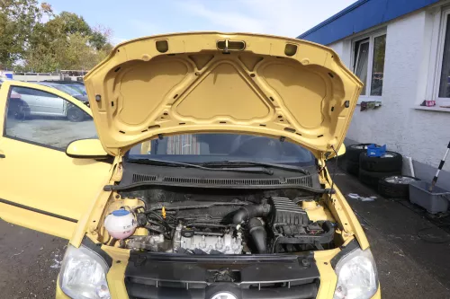 VW Fox 5Z Motorhaube Klappe vorn vorne gelb LY1C Haube (162303)