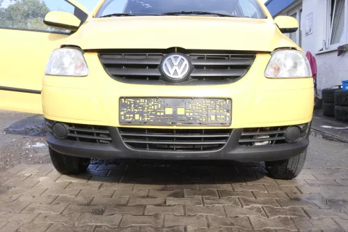 VW Fox 5Z Stoßstange vorne Stoßfänger gelb LY1C mit Grill