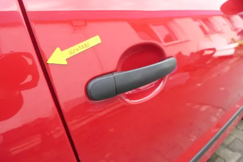 VW Fox 5Z Tür vorne rechts Beifahrertür rot LY3D (162326)