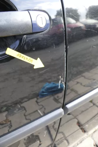 VW Lupo Seat Arosa Tür vorne links Fahrertür schwarz L041 (mechanischer FH) (162352)