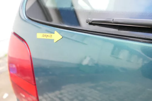 VW Polo 6N Heckklappe Klappe hinten Kofferraumklappe mit Scheibe grün LC6P (162582)