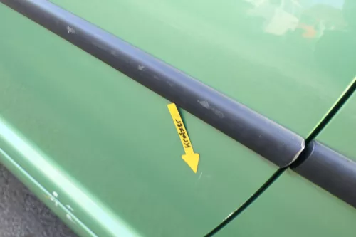 VW Golf 4 Tür vorne links Fahrertür 2/3-Türer grün LA6P ohneAnbauteile (162594)