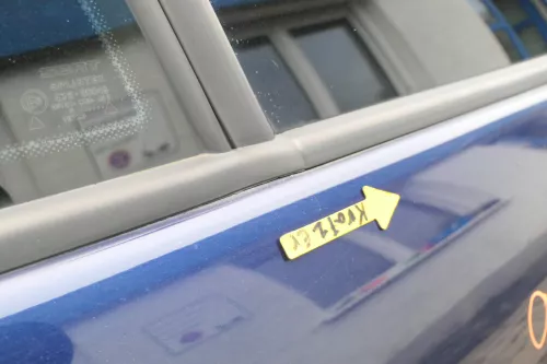 Seat Leon Toledo 1M Tür hinten rechts Beifahrerseite blau LB5N -ohne Anbauteile (163163)