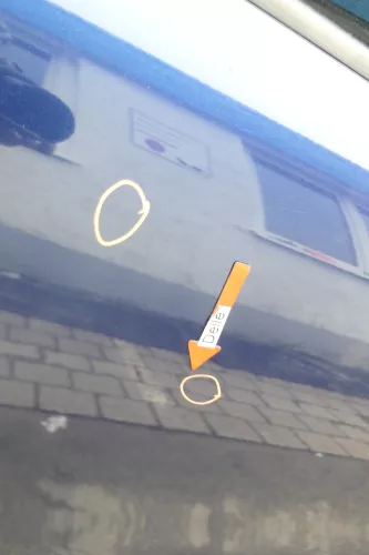 Seat Leon Toledo 1M Tür hinten rechts Beifahrerseite blau LB5N -ohne Anbauteile (163163)