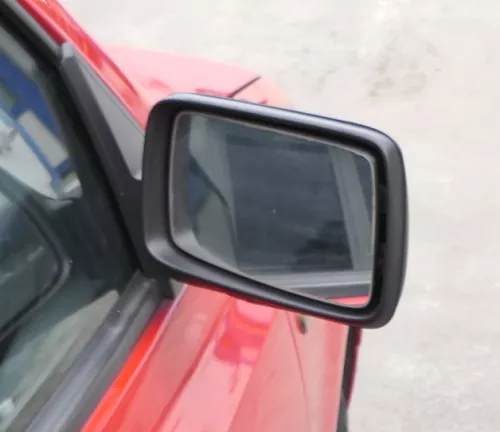 VW Golf 3 Vento manueller Spiegel Außenspiegel rechts Glas schwarz matt original (163203)