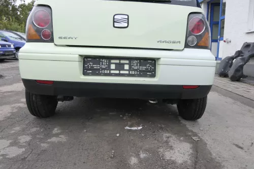 Seat Arosa 6H Stoßstange hinten gelb grün Facelift Heckstoßstange (evtl. LS6G )