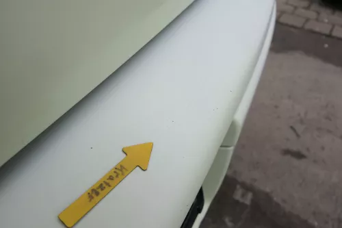 Seat Arosa 6H Stoßstange hinten gelb grün Facelift Heckstoßstange (evtl. LS6G ) (163284)