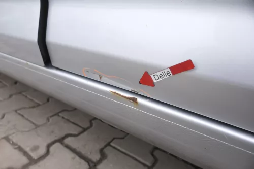 VW Golf Plus 5M Türblatt Tür Blech hinten links grau silber LA7W (163503)