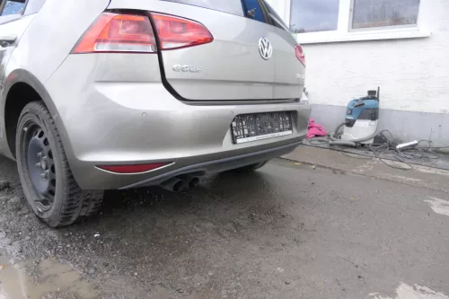 VW Golf 7 5G Limousine Stoßstange hinten Heckstoßstange braun golf LC8Y PDC (163670)