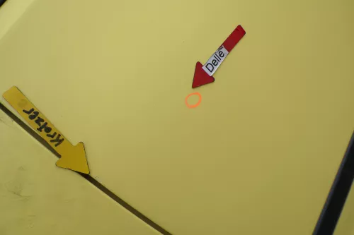 VW Polo 9N 9N3 Tür hinten links 4/5-Türer gelb LD1B - ohne Anbauteile (163797)