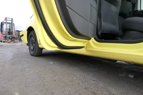 VW Polo 9N 9N3 Tür hinten links 4/5-Türer gelb LD1B - ohne Anbauteile (163797)