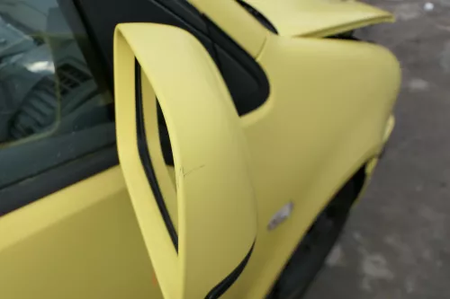 VW Polo 9N 9N3 elektrischer Spiegel Außenspiegel rechts vorne gelb LD1B (163801)