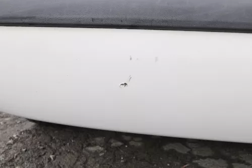 Skoda Fabia 6Y Kombi Combi Stoßstange hinten Heckstoßstange weiß LF9E (164162)