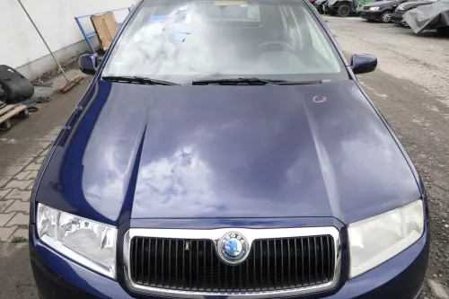 Skoda Fabia 6Y Motorhaube Klappe vorne blau LF5U mit Grill vorn