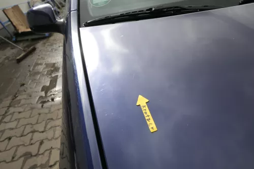 Skoda Fabia 6Y Motorhaube Klappe vorne blau LF5U mit Grill vorn (164183)