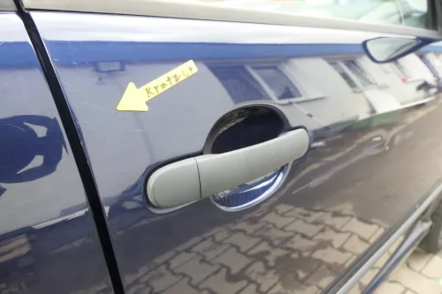 Skod Fabia 6Y Kombi Limousine Tür vorne rechts Beifahrertür blau LF5U ohne Anbau (164189)