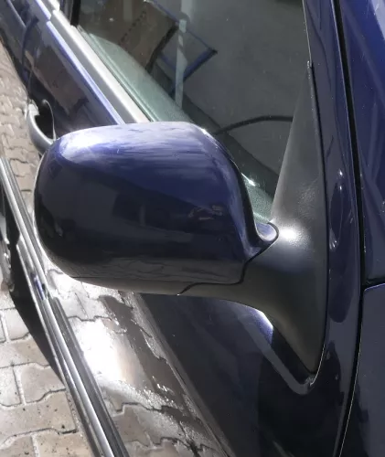 Skoda Fabia 6Y elektrisch Spiegel Außenspiegel rechts mit Glas blau LF5U (164195)