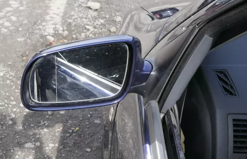 Skoda Fabia 6Y elektrisch Spiegel Außenspiegel links mit Glas blau LF5U