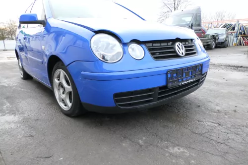 VW Polo 9N Stoßstange Frontstoßstange vorne blau LA5F (164290)