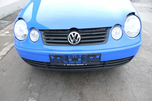 VW Polo 9N Stoßstange Frontstoßstange vorne blau LA5F