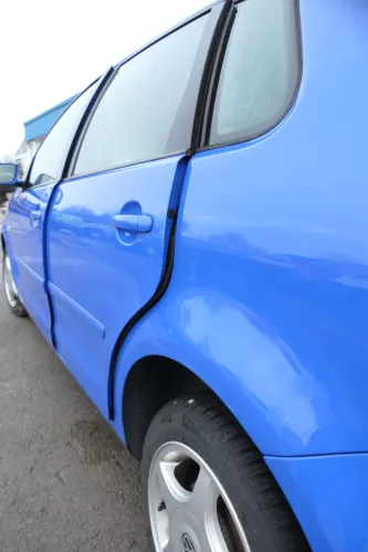 VW Polo 9N 9N3 Tür hinten links 4/5-Türer blau LA5F - ohne Anbauteile (164293)