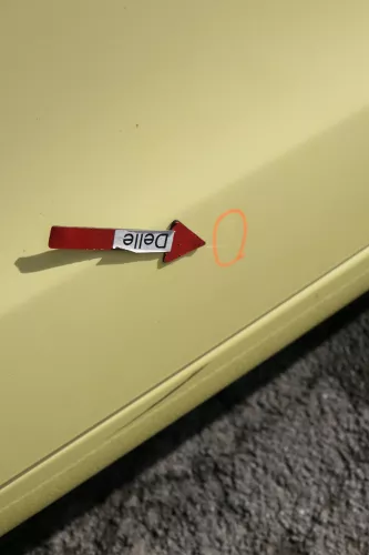 VW Polo 9N 9N3 Tür vorne rechts Beifahrertür 2/3-Türer gelb LD1B ohneAnbautei (164345)