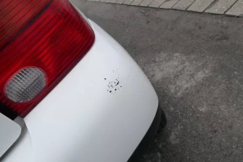 VW Lupo Stoßstange hinten Heckstoßstange Stoßfänger weiß LB9A (164404)