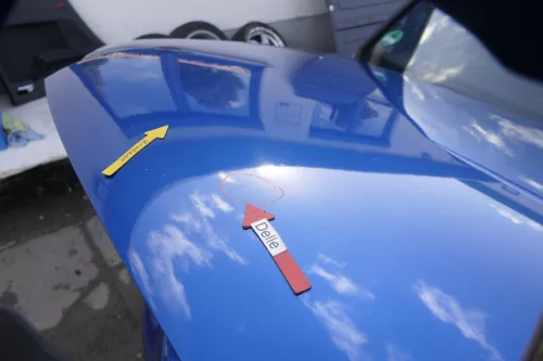 VW Touran 1T oder VW Caddy 2K Motorhaube Klappe blau LA5X Haube (164452)