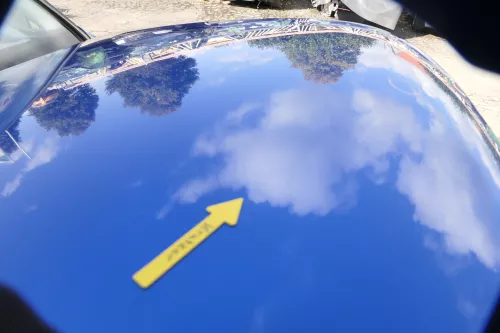 VW Touran 1T oder VW Caddy 2K Motorhaube Klappe blau LA5X Haube (164452)