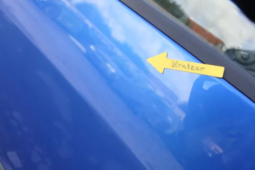 VW Touran 1T 1T3 Tür vorne links Fahrertür blau LA5X OHNE Anbauteile Cross (164455)