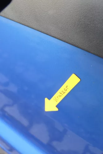 VW Touran 1T 1T3 Tür vorne links Fahrertür blau LA5X OHNE Anbauteile Cross (164455)