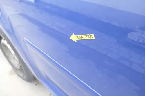 VW Touran 1T 1T3 Tür hinten rechts blau LL5M mit Scheibe - ohne Anbauteile (164490)