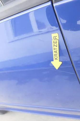 VW Touran 1T 1T3 Tür hinten rechts blau LL5M mit Scheibe - ohne Anbauteile (164490)