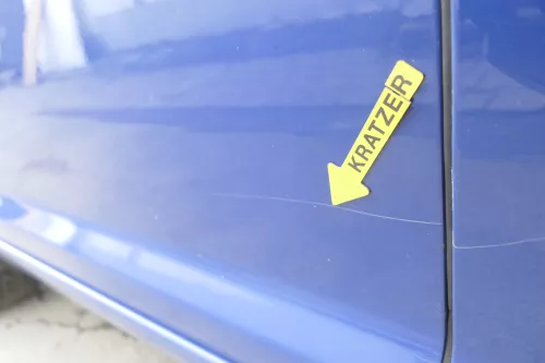 VW Touran 1T 1T3 Tür hinten rechts blau LL5M mit Scheibe - ohne Anbauteile (164490)