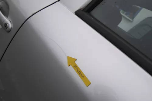 Skoda Octavia 1U5 Combi Kombi Variant Tür hinten links grau silber LF7T 9102 (164688)