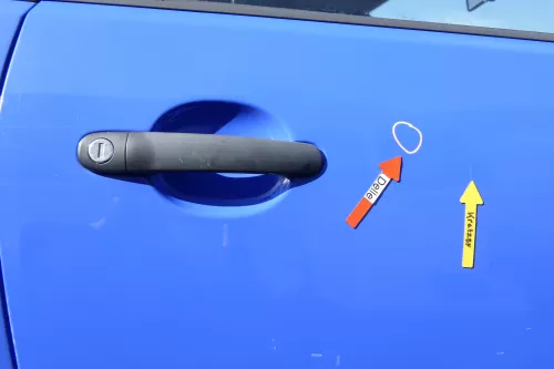 VW Polo 9N 9N3 Tür vorne rechts Beifahrertür 2/3-Türer blau LA5F ohneAnbautei (164820)