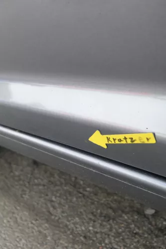 VW Touran 1T 1T3 Tür vorne links Fahrertür grau LD7X OHNE Anbauteile Cross (164967)