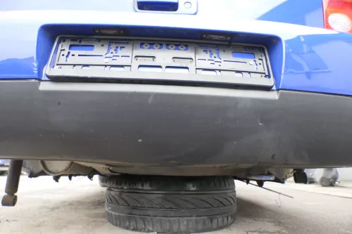 VW Lupo Stoßstange hinten Heckstoßstange Stoßfänger blau LW5Z (164982)