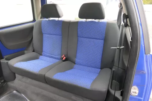 VW Lupo Seat Arosa Sitz Rückbank Sitzfläche Sitze mit Kopfstützen blau schwarz (164988)