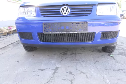 VW Polo 6N2 Stoßstange vorne Frontstoßstange Stoßfänger blau LA5C +Grill