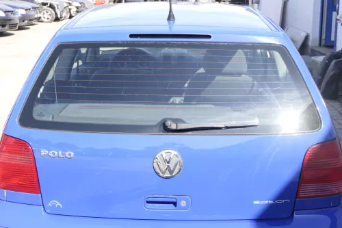 Polo 6N2 Heckklappe Klappe hinten Kofferraumklappe blau LA5C Scheibe