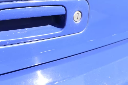 Polo 6N2 Heckklappe Klappe hinten Kofferraumklappe blau LA5C Scheibe (165129)