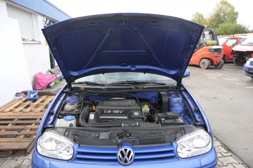 VW Golf 4 Motorhaube Haube Klappe vorne blau LW5Y (165315)