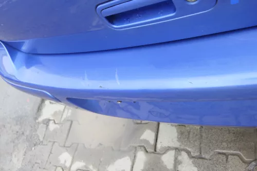 VW Golf 4 Limousine Stoßstange hinten Heckstoßstange Stoßfänger blau LW5Y (165324)