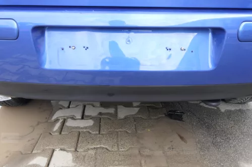 VW Golf 4 Limousine Stoßstange hinten Heckstoßstange Stoßfänger blau LW5Y (165324)