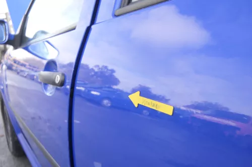 VW Golf 4 Bora Tür hinten links nur Kombi / Variant blau LW5Z - ohne Anbauteil (165383)