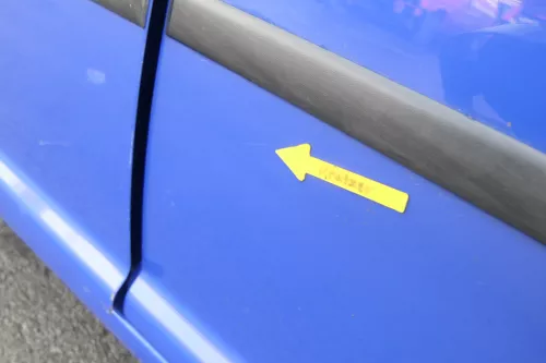 VW Golf 4 Bora Tür hinten links nur Kombi / Variant blau LW5Z - ohne Anbauteil (165383)