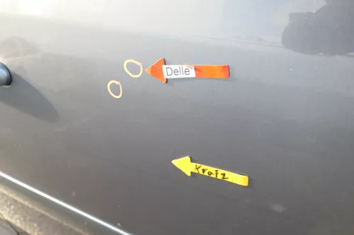 VW Touran 1T3 1T Tür vorne rechts Beifahrertür grau LD7X ohne Anbauteile (165554)