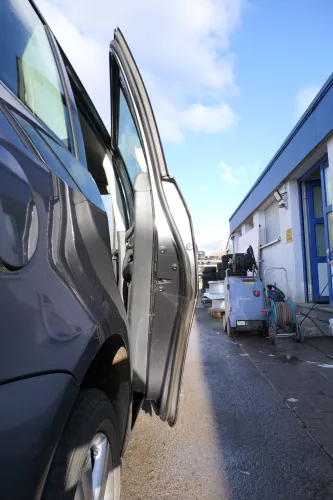 VW Touran 1T 1T3 Tür hinten rechts grau LD7X - ohne Anbauteile (165556)