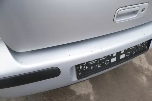 VW Golf 4 Limousine Stoßstange hinten Heckstoßstange Stoßfänger silber LB7Z grau (165580)